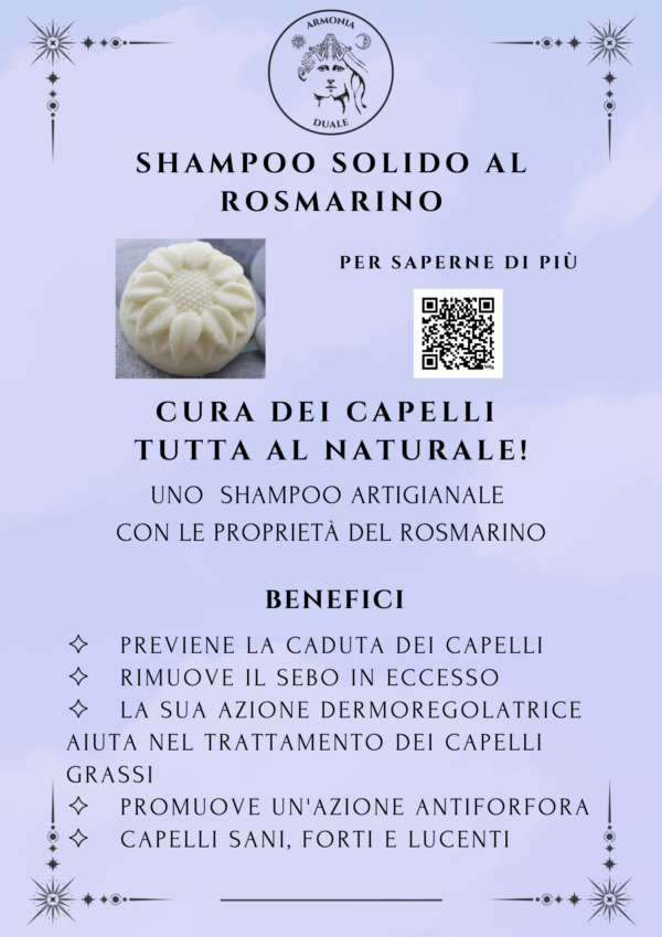 Shampoo Solido all'Olio di Cocco e Rosmarino - immagine 2